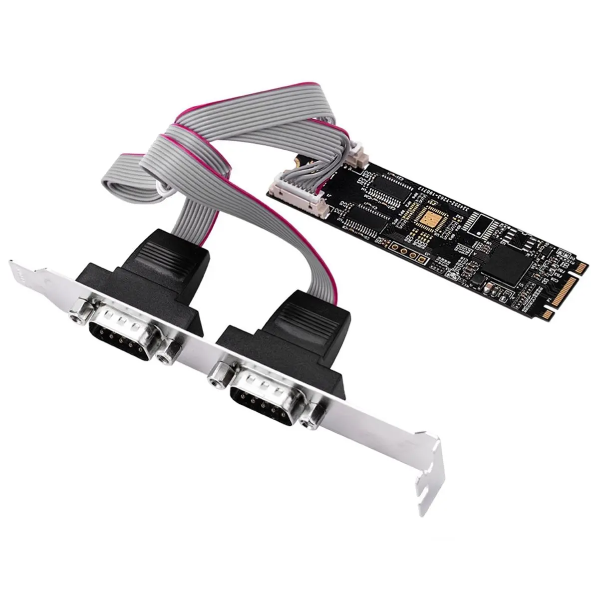 A93P M.2 B+M Key RS232 Serial Card DB9 Interface 22x80mm Low Profile Mini COM Port Adapter for POS Router Embedded Device