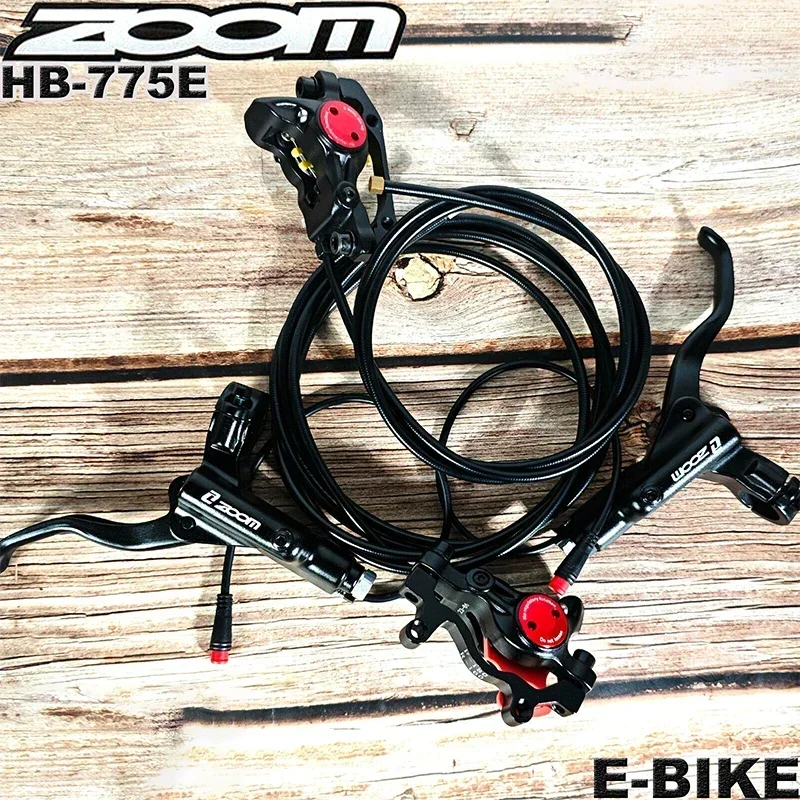 ZOOM HB-775E E-Bike 2-piston Hydraulic Brake Set Power Off Electric Scooter Folding Bicycle Hydraulic Caliper Disc Oil Brakes