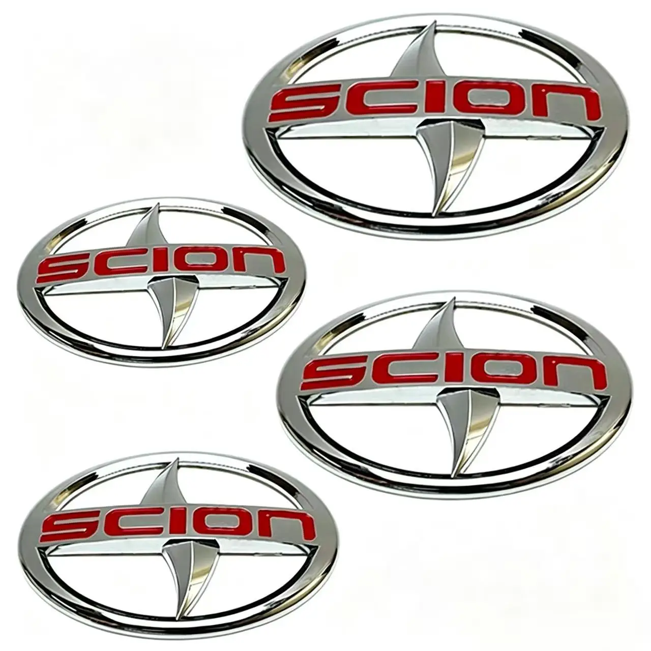 Chrome plated 3D car logo sticker, suitable for front grille and trunk, exclusively for Toyota Scion XB TC FR-S IM IA models