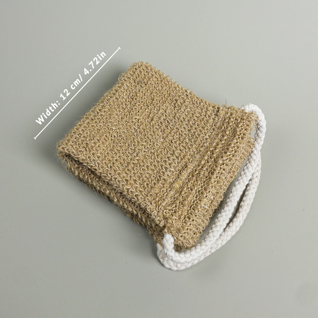 جهاز تنظيف الظهر لتقشير الجوت الطبيعي، قطعة واحدة من مقابض القطن الشديدة وحزام حمام قوي للتنظيف العميق #3