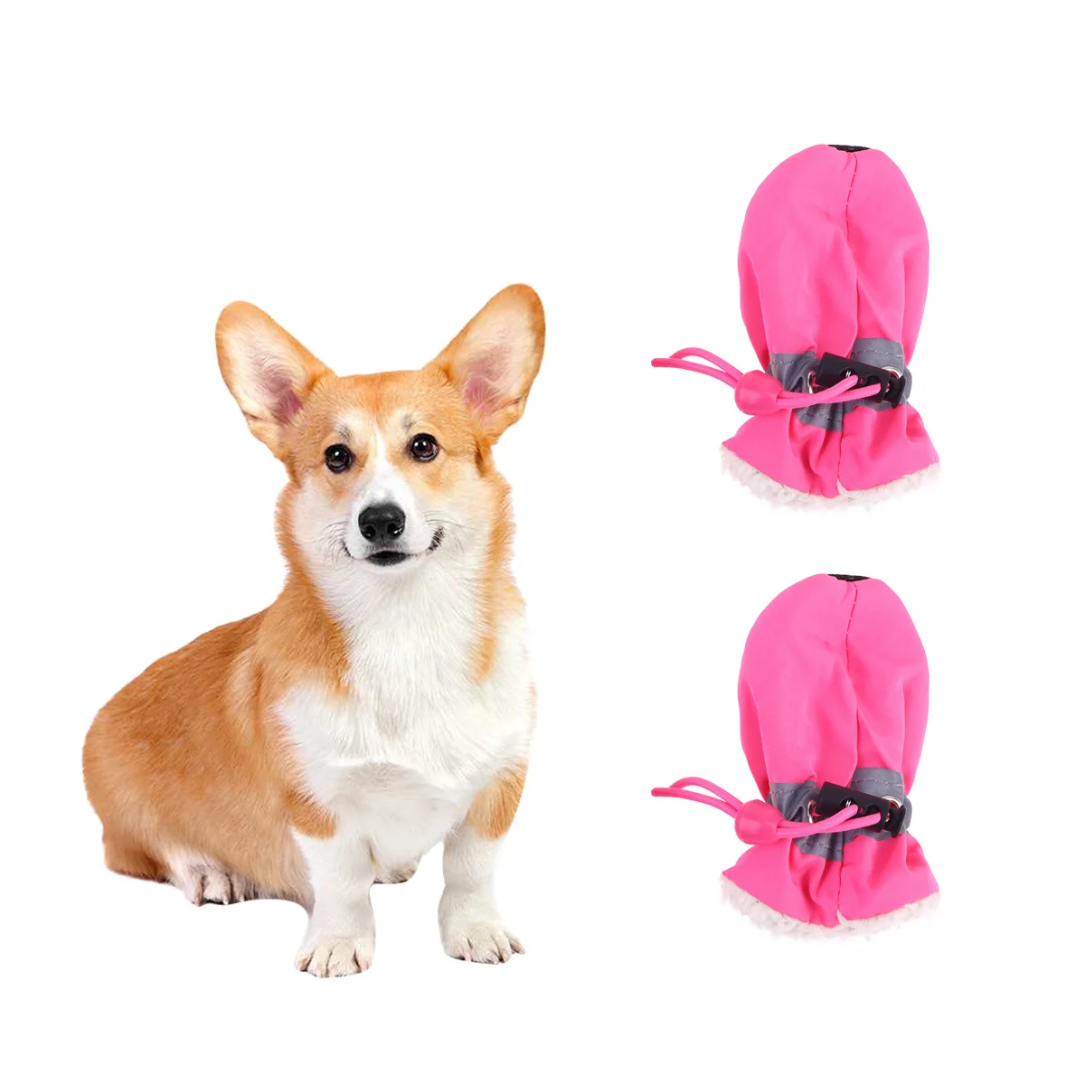 

4Pcs Cute Dog Shoes Lightweight Non-Slip Sole Pet Footwear for Walking Running Hiking Protection from Jagged Stones Sand Snow