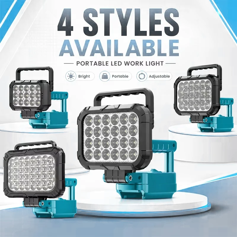 

For Makita LED Working Light Lantern 18V Li-ion Battery Emergency Lamp Flashlight Torch Spotlight With Dual USB Camping Lighting