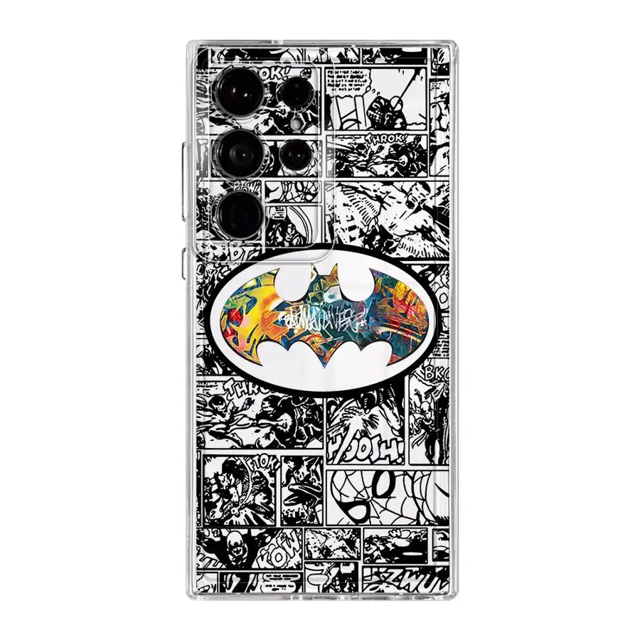 Cartoon B-bat-man Phone case for Samsung Galaxy S10 S20 S21 S24 S25 S22 S23 Plus Ultra FE Note10 20 Plus Lite case