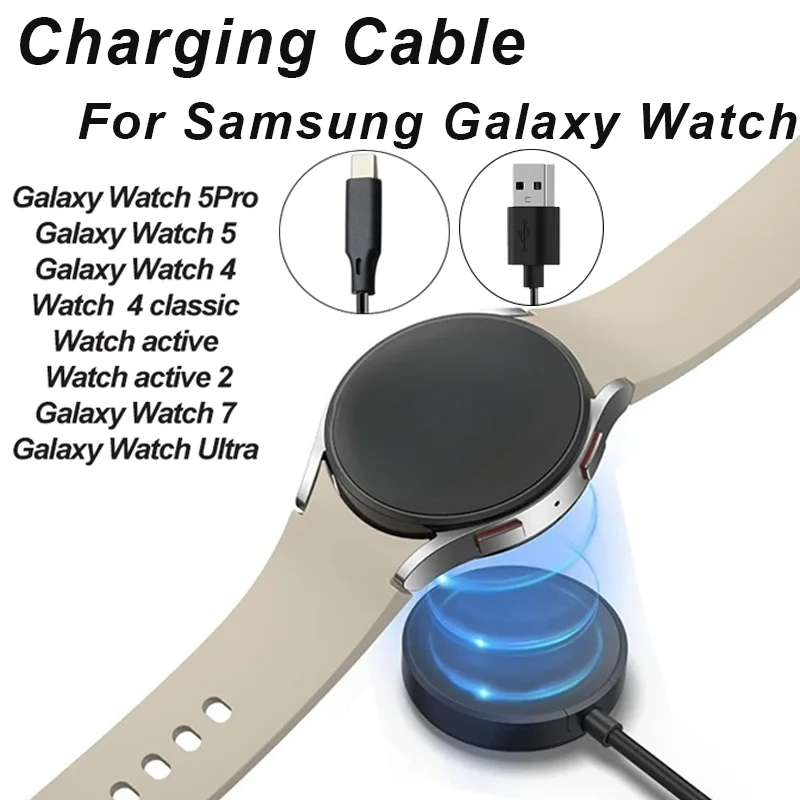 SmartWatch Accessories Replacement Charger For Samsung Galaxy Watch 7/6/6 Classic/5/5 Pro/4/4 Classic Chargers USB/Type-C
