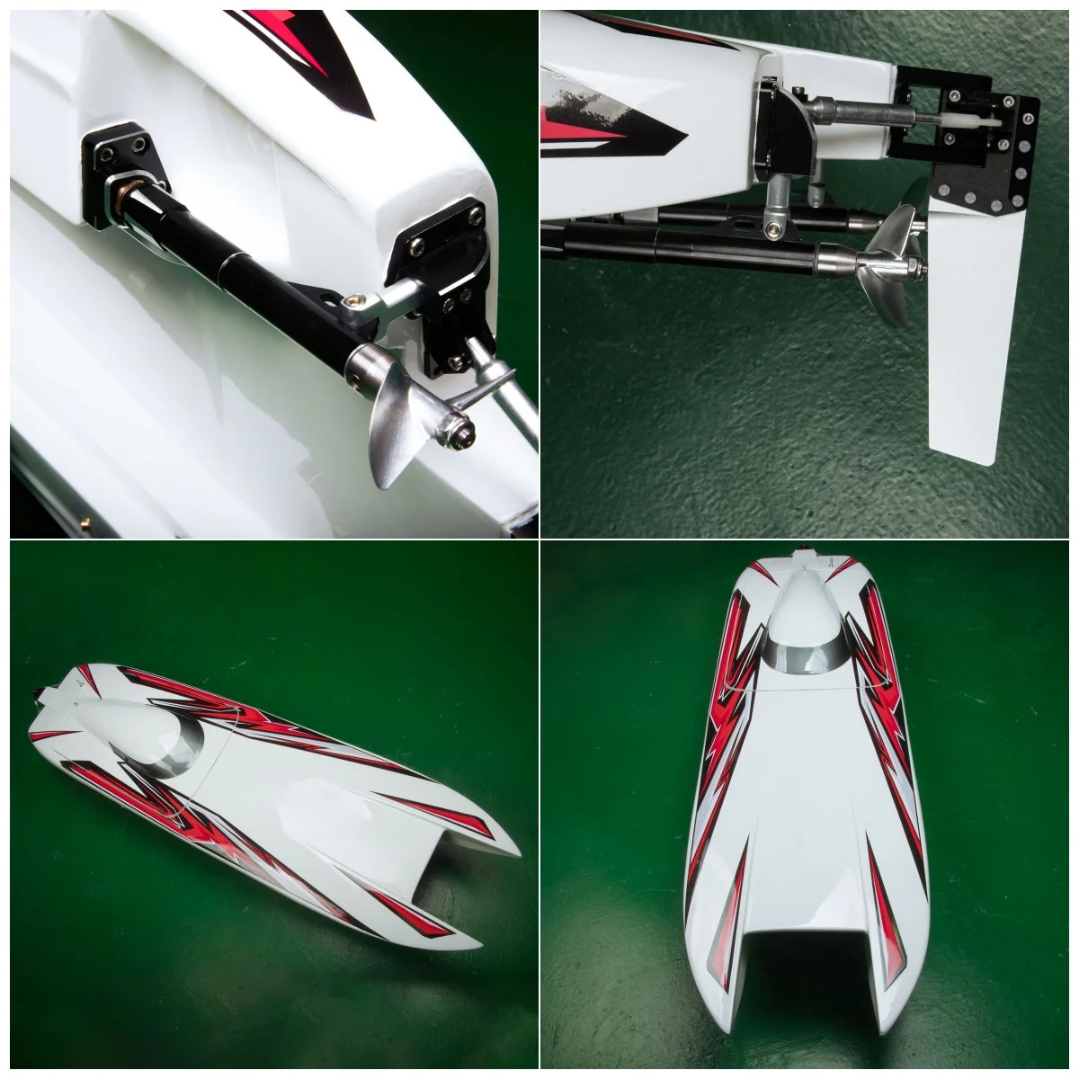 

Control DTRC E33 Radio Racing Boats Kevlar Electric High Speed Boat Watercraft Model Cooling System 9KG Servo Dual Motor ESC
