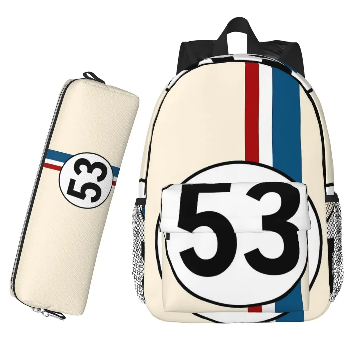 

Рюкзак Herbie Number 53, Лидер продаж, рюкзак большой емкости для мальчиков и девочек, сумка для книг, сумки на плечо, детская школьная сумка, пенал