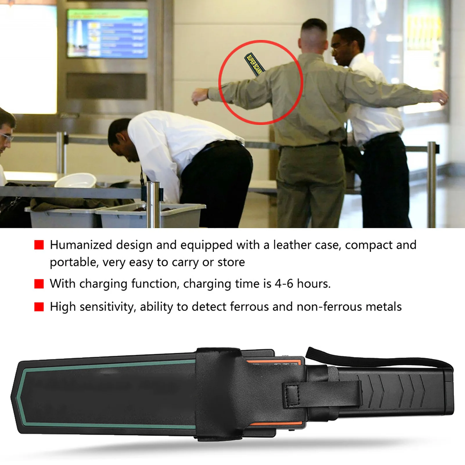 Handheld Metal Finder Portable Handheld Metal Detector Wall Scanner Finder PATX/MD3003B1 Standard Single  Metal Detector
