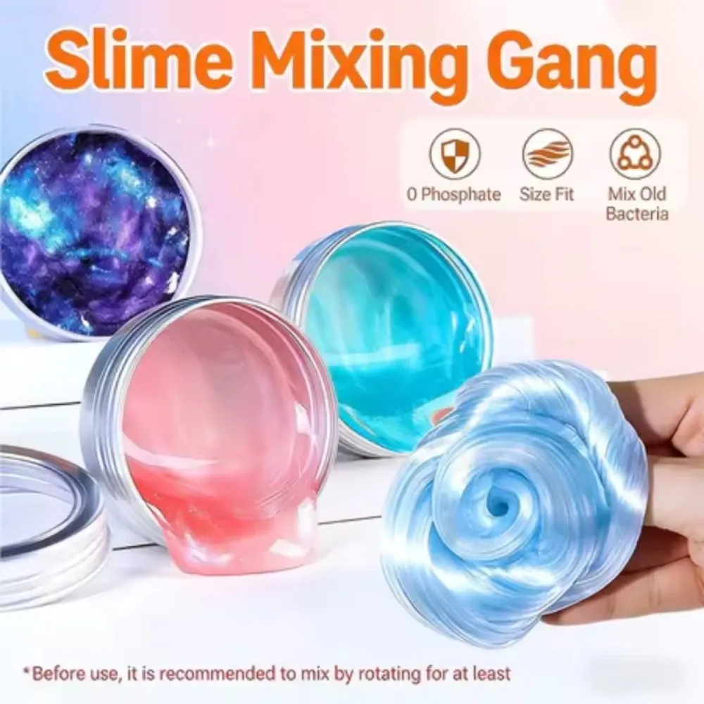 2026 Hot Selling Transparent Liquid Slime Foam Gel Stress Relief Toy Elastic Glass Transparent Crystal Slime Stress Relief Toy.