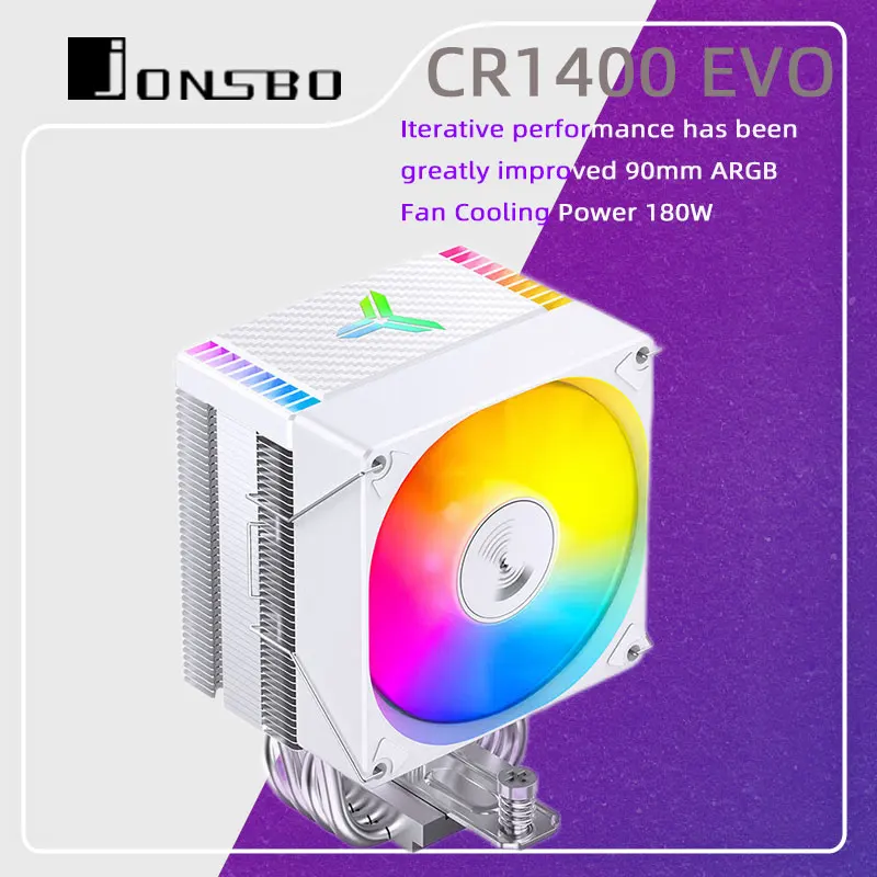 JONSBO CR1400 EVO CPU Cooler 4 HeatPipes ARGB PWM Processador Air Radiator Silent Fan For LGA1700 1200 1151 1150 AM4 AM5