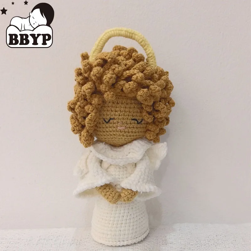 Handmade Crochet Jesus with Wing Plush Toy Home Kids Room Decor Birthday Gifts