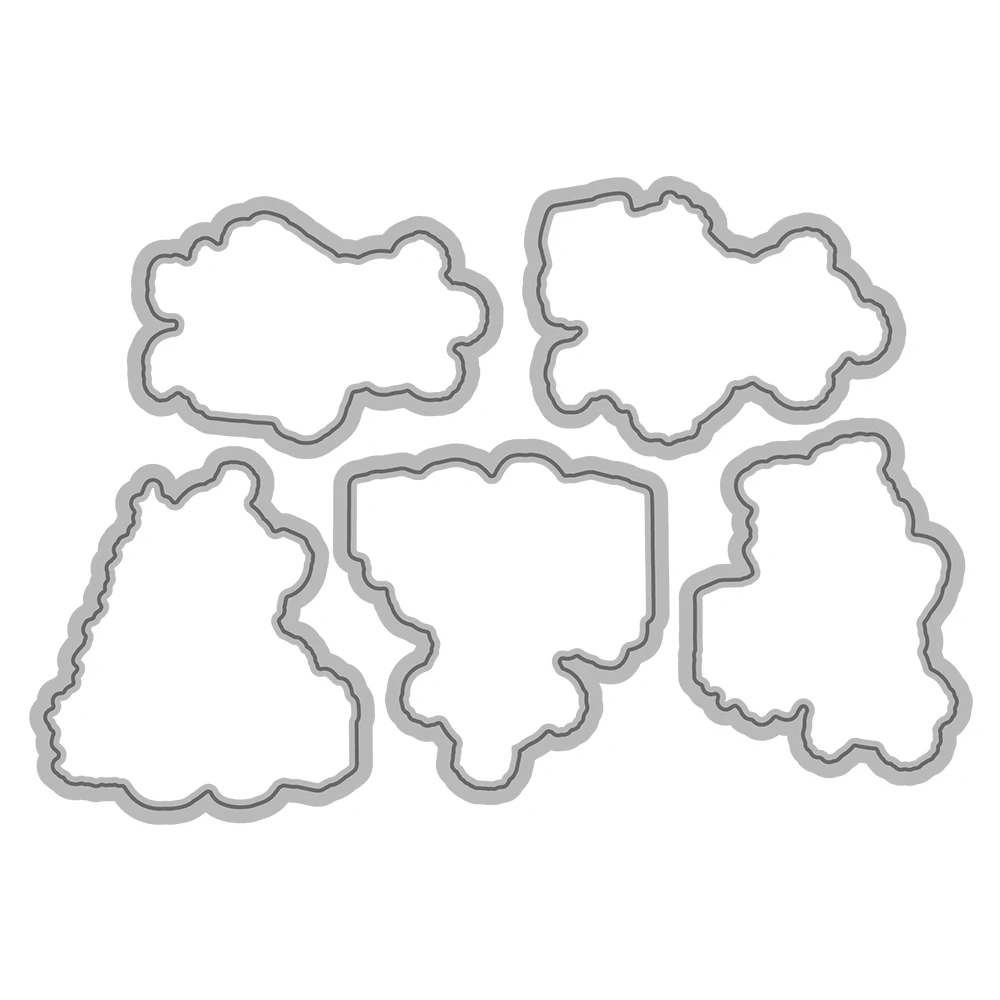Mangocraft Cute Bears Christmas Gifts Cutting Dies Clear Stamp DIY Scrapbooking Metal Dies Silicone Stamps For Cards Xmas Decor