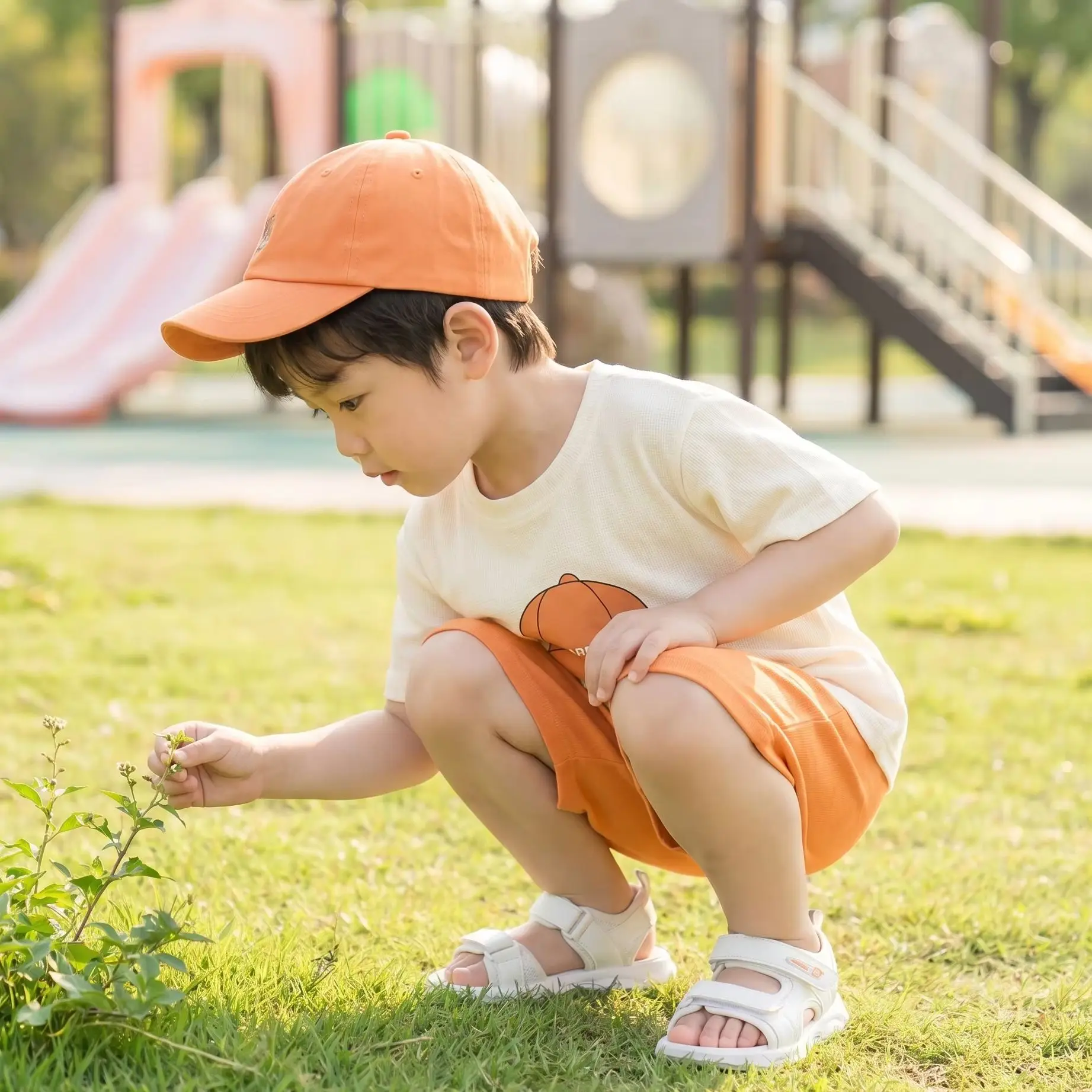 2026 Summer Kids Thin Outfit Girls Boys Cute Bear Print T-Shirt+Solid Color Shorts 2Pcs Clothing Loose Soft Children Set image 4