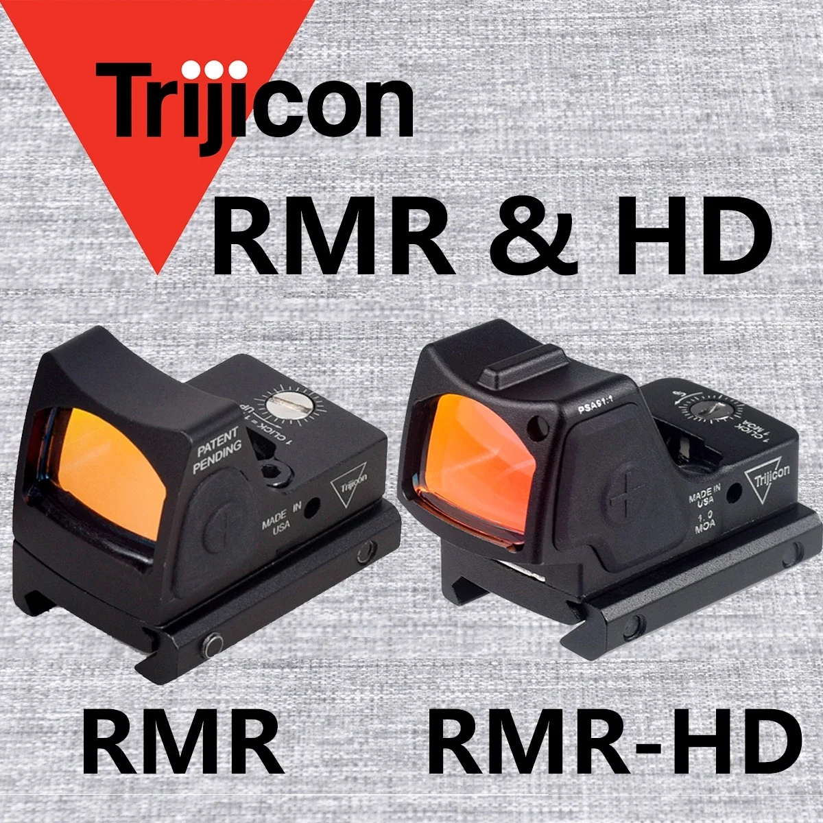 Tactical Trijicon RMR HD RMR-HD Red Dot Sight Collimator Airsfot Hunting Gear 20mm Rail Mounts For Glock Reflex Pistol Scope