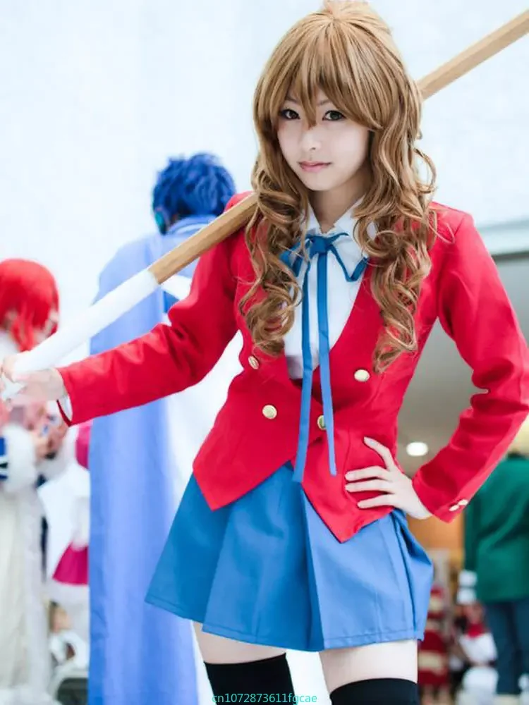 TIGER DRAGON Toradora Cosplay Costume Taiga Aisaka School Uniform Outfit Masquerade Festival Carnival Party Girl Birthday Gifts