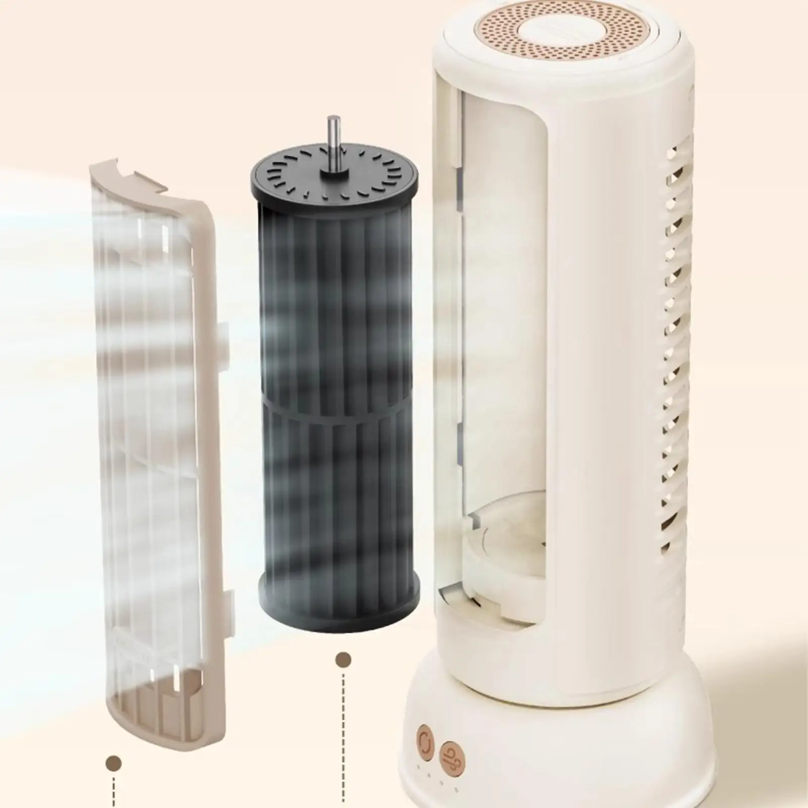 

Безлопастной охлаждающий вентилятор, 3-скоростной мощный вентилятор, мини-вертикальный кондиционер для гостиной, спальни, гостиной