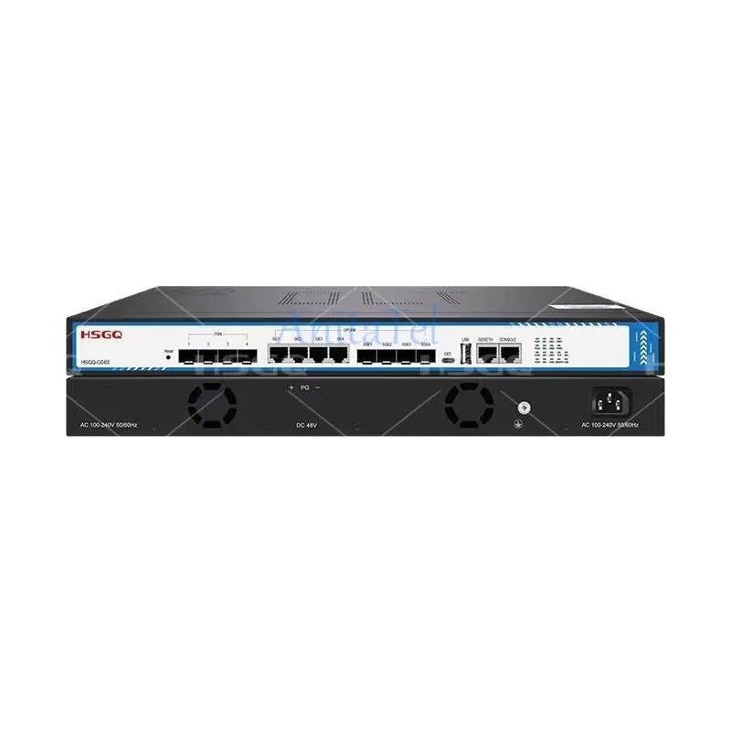 FTTH Opitcal Line Terminal HSGQ-04R GPON 4*GE Port PON 10GE Uplink Supports CLASS C + Transceiver Module OLT