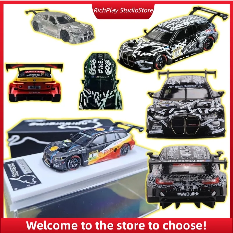 NEO M3T Shell 1 Racing Paint Small Scale 1/64 Alloy Car Model M3 Touring GT3 Trolley Gt Motorsport 1:64 Display Toys Gift Kid