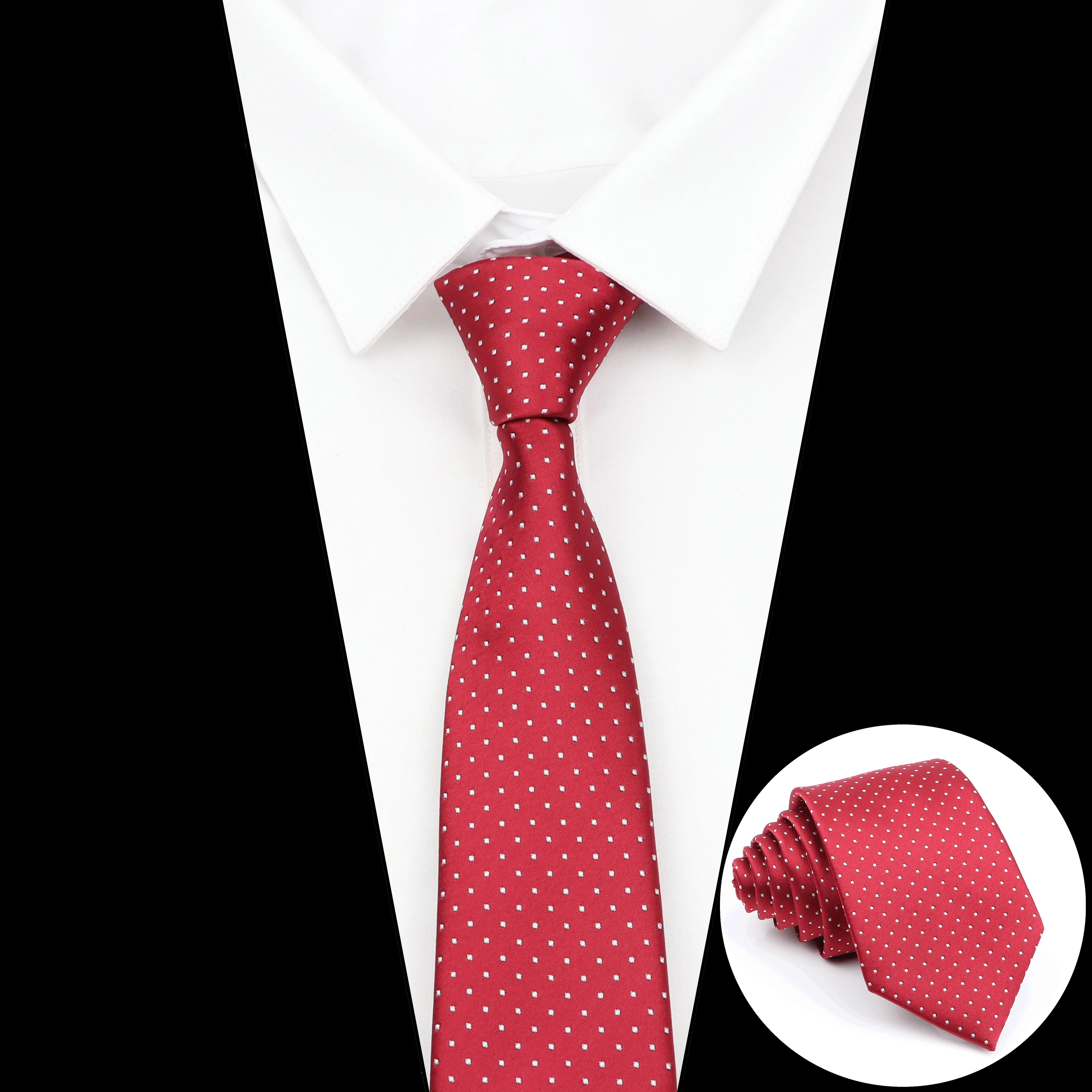 Classic Men\'s Dot Tie Fashion Neckties Jacquard Woven Dots Business Wedding Accessories Daily Wear Cravat Party Gifts For Man
