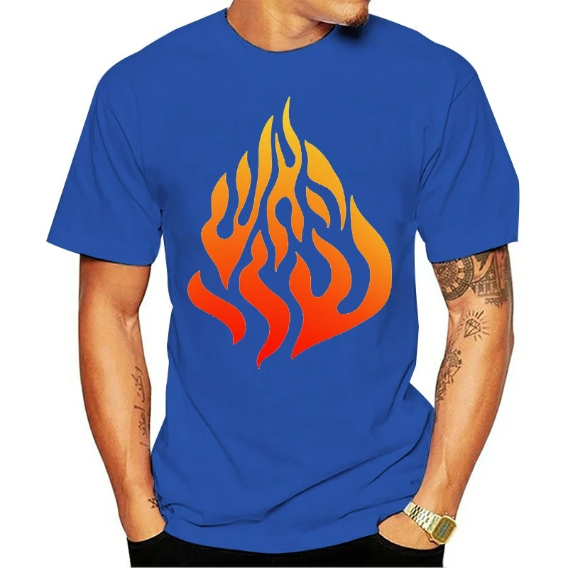 Nah Nachman Mehuman Fire Flames Design T Shirt Short Sleeve Fit Men\'s T Shirt Solid Color Homme Big Size Xxxl Slogan Hiphop