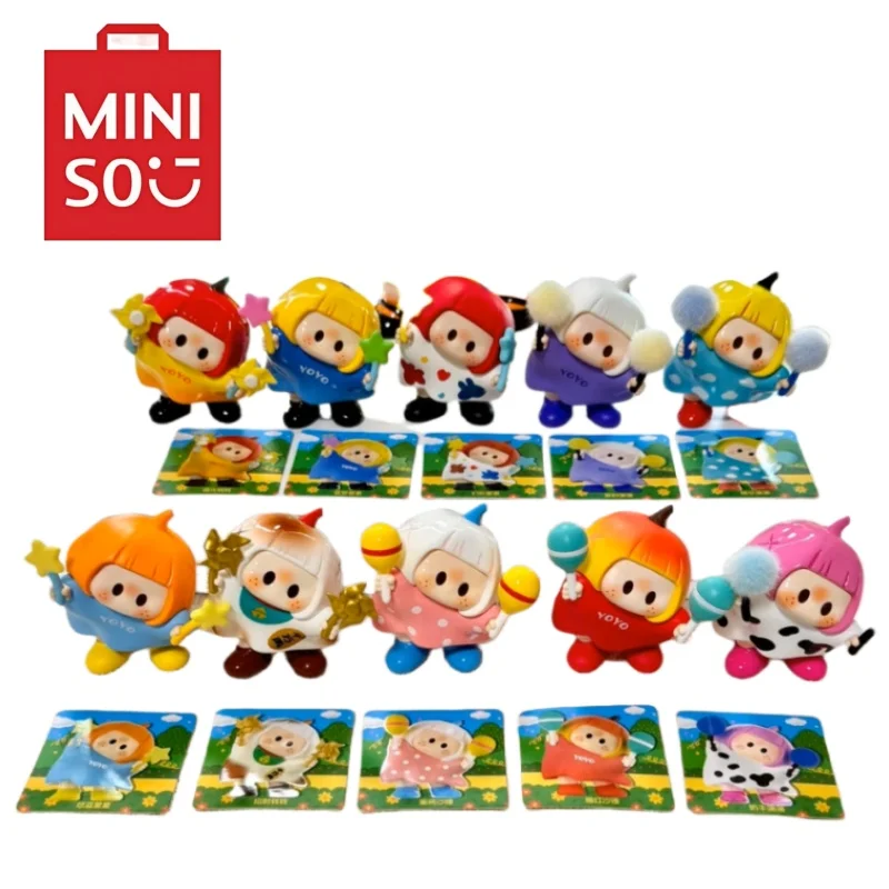

Miniso Yoyo Коллекция с наклонной головой, коробка для значков, глухая коробка ручной работы, кукла, украшение для рабочего стола, онлайн-подарки знаменитостей