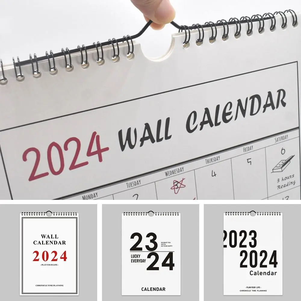 NEW 2024 Simple Wall Calendar Home Office Hanging Wall Calendar Weekly Monthly Planner Agenda Organizer Schedule Reminder