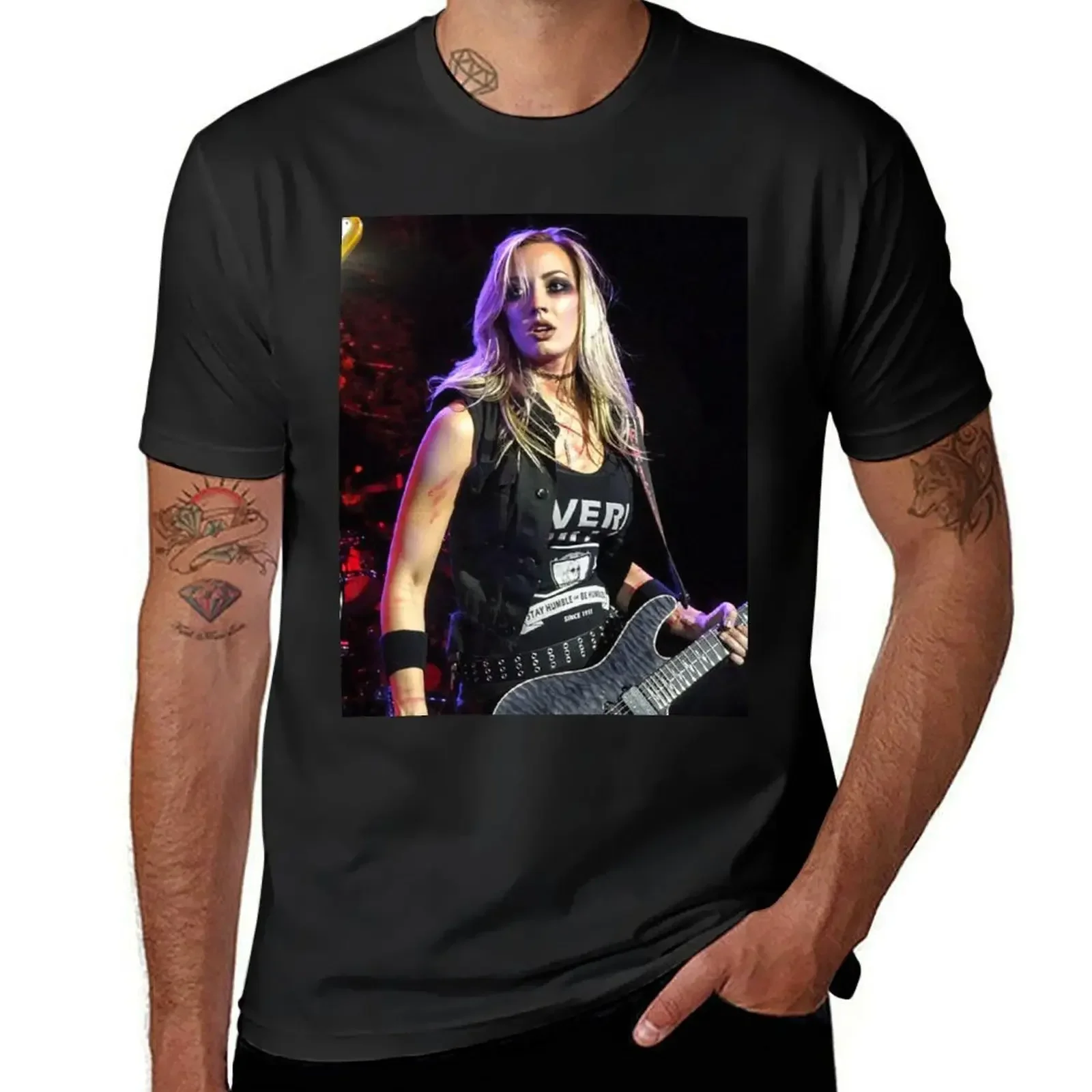 Summer Clothes Cute Tops Customs Kawaii Clothes Mens T Shirts Pack Nita Strauss Poster Art T-Shirt Men Clothing Summer Funny