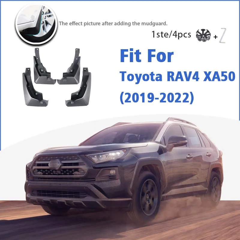 

For Toyota RAV4 XA50 XA 50 Mudguards Car Accessories Front Rear Mud Flap Scuff Plate Guard Splash Styling 2019 2020 2021 2022