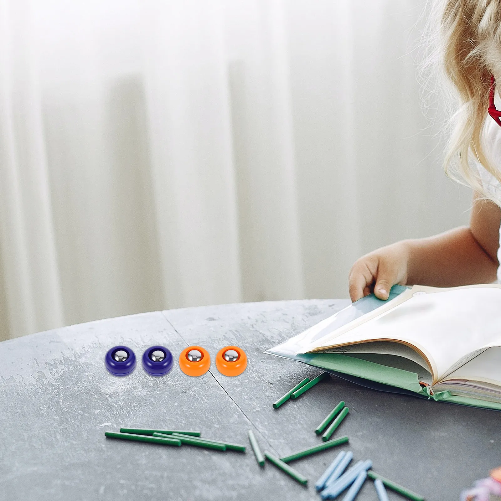 

20Pcs Table Top Curling Game Set Includes Shuffleboard Pucks Bowling Pins for Tabletop Games Kids Family Party Recreation