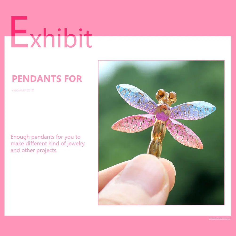 

24Pcs Lifelike Dragonfly Jewelry Charms DIY Necklace Bracelet Pendants Decorative Jewelry Ornaments Accessories