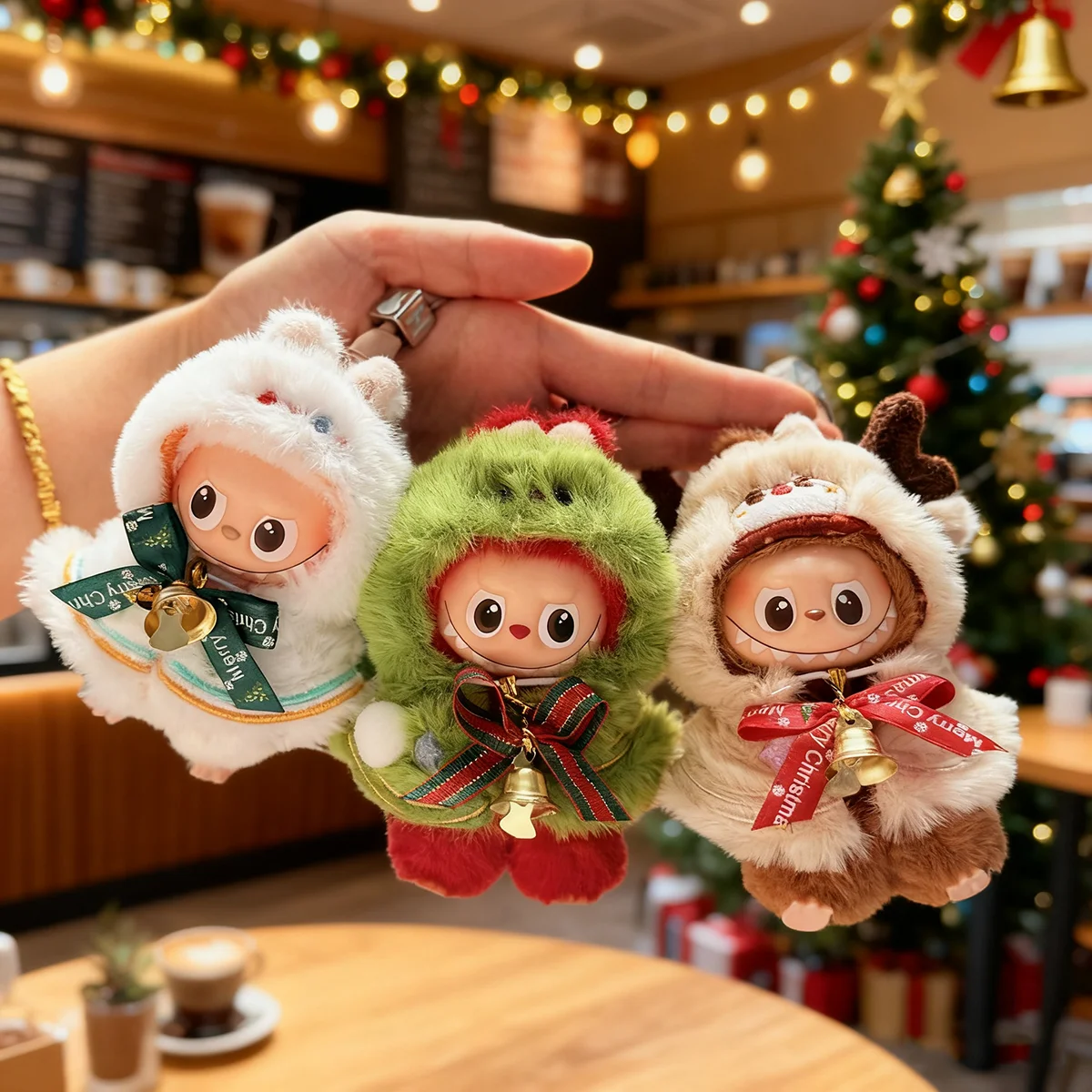 

[No Doll] For Labubu 4.0 Pin for Love Series Clothes Christmas Elf Reindeer Cloak For Twinkle Twinkle Doll's Outfit Accessories