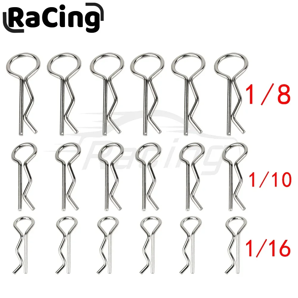 

20/50 1/8 1/10 1/12 1/14 1/16 1/18 RC Car Body Shell R Clips Bodyshell Pin Metal Body Shell Clip Pin Buggy Truck Toy Accessories