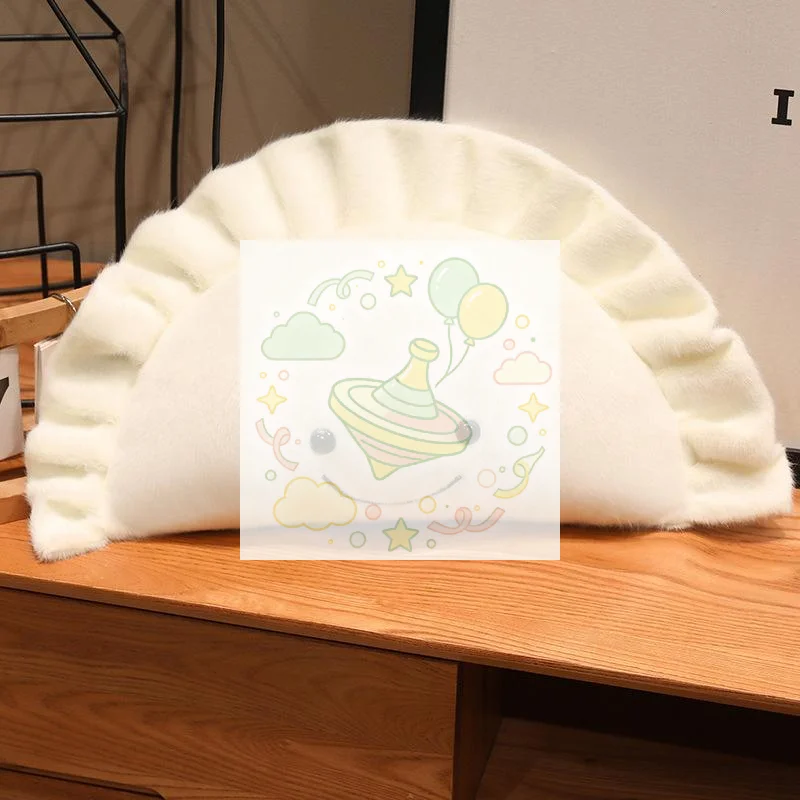 Cute Polish Dumplings Plush Toy Delicious Food Pillow Bedhead Sofa Bedroom Pillow Cushion Dormitory Bed Backrest Gift For Frien
