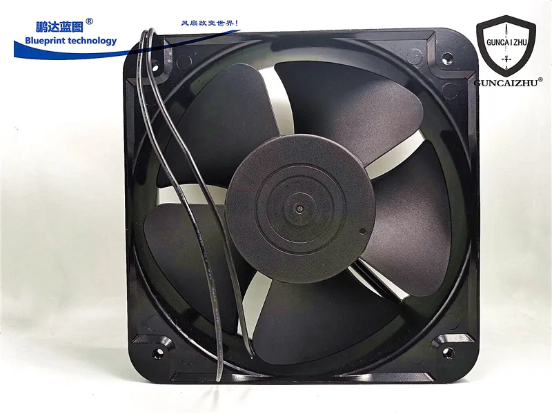 Guncaizhu 20060 20cm Axial Flow AC Fan 220V Double Ball Bearing Exhaust Cooling Fan 200*200*60MM