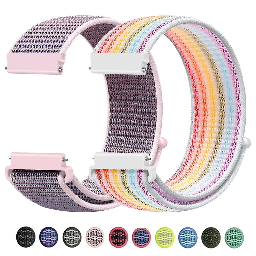 Нейлоновый ремешок-петля для Samsung Galaxy Watch 6 4 7 classic/5 Pro/active 2/Gear S3, браслет 20 мм/22 мм, ремешок Huawei watch GT 2e 3 pro