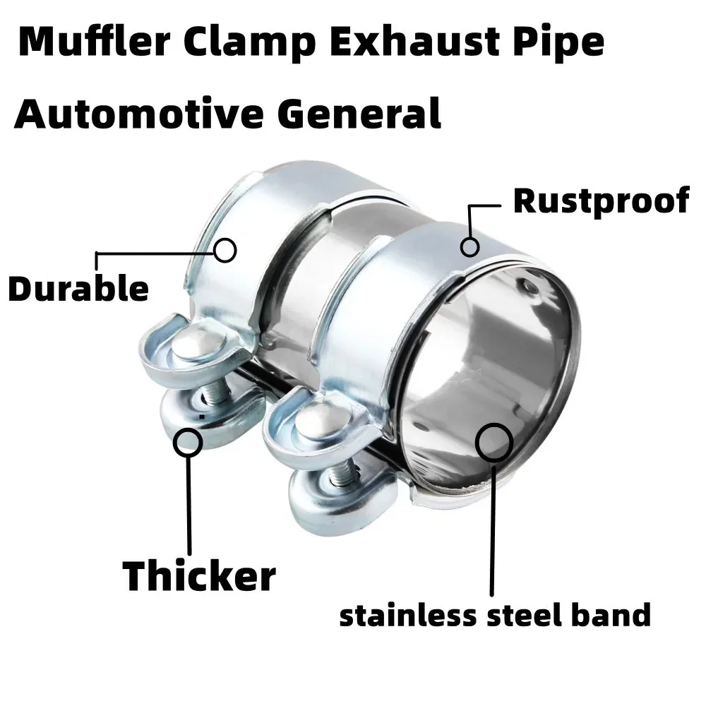 2 2.5 Inch Exhaust Clamp V Band Motorcycle Car Pipe Stainless Steel System Systems Engines Engine Parts Automobiles Accessories