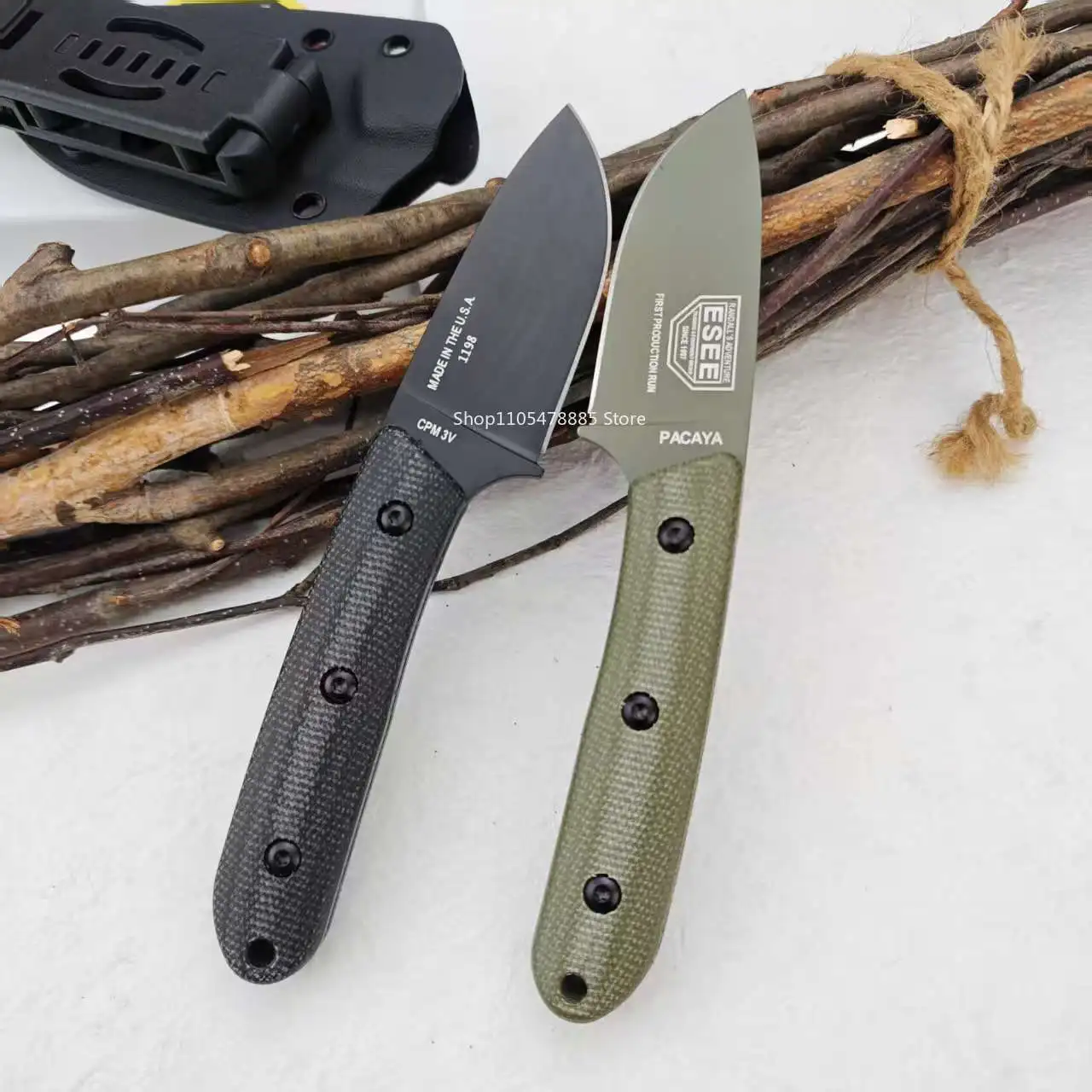 PACAYA Fixed Blade 8Cr13Mov Stainless Steel Versatile Knife Outdoor Multi-purpose Camping Jungle Hiking Mountaineering Tools