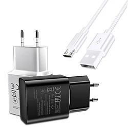 Travel USB Charger+Micro USB Charging Cable For Samsung Galaxy A6 Plus J3 J4 J6 J7 J8 2018 J1 J2 J5 Pro 2016 2017 Charger