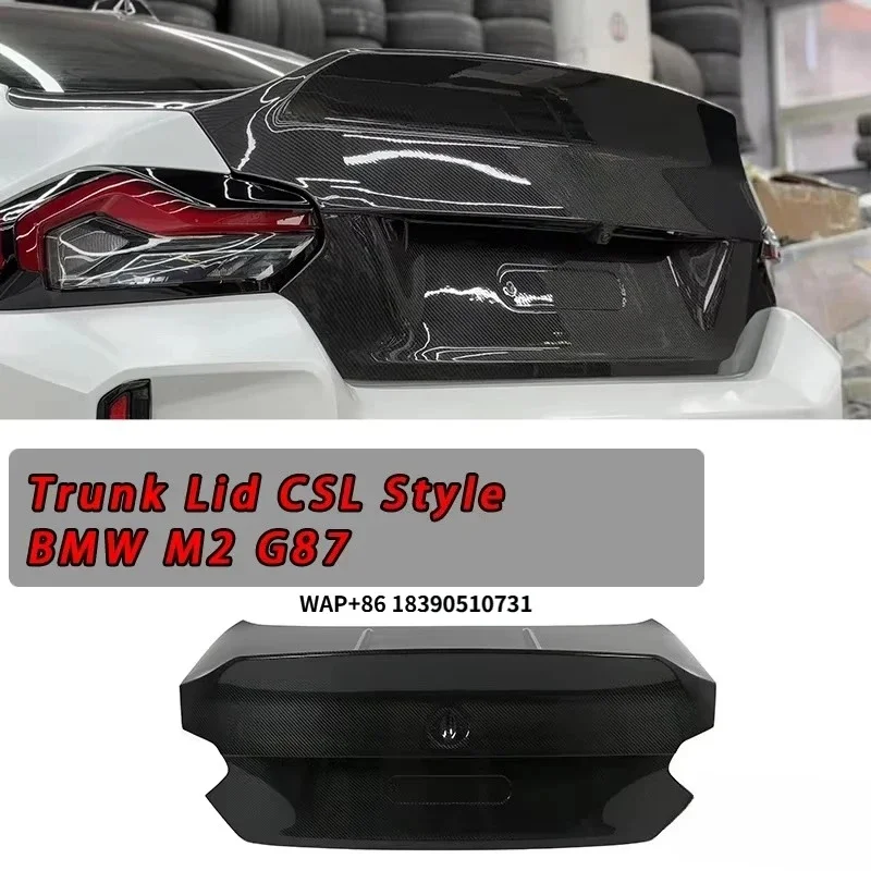 

For G87 M2 Car CSL Style Dry Carbon Fiber Trunk Trunk LidReplacement Installation Luggage Box Body Kit
