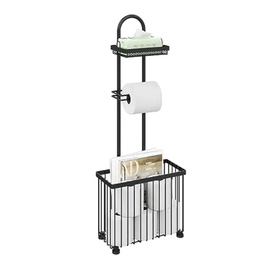 

Отдельно стоящий держатель для туалетной бумаги, стойка для туалетной бумаги, подставка для прокрутки, диспенсер для рулонов с полкой для хранения, резерв для телефона, планшета Mag