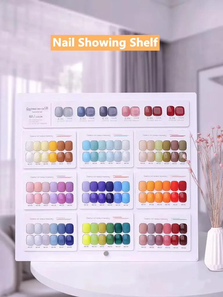 

Новинка 2025 года, полка для хранения лака для ногтей, демонстрационная полка для накладных ногтей, стеллаж для выставки товаров, акриловый дизайн ногтей, образцы маникюрных инструментов, демонстрирующая полку