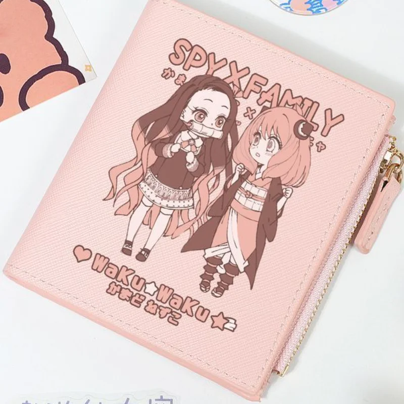 

Кошелек с изображением персонажа аниме «Истребитель демонов» Нэзуко Камадо, портативный кошелек для монет, сумка для хранения, практичный подарок на день рождения для студентов