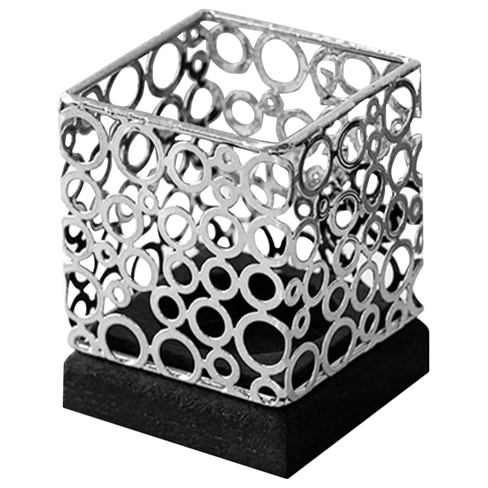 

Desktop Holder Wooden Iron Blend Heat Resistant For Home Decor Wedding Party Tealight Stand Table