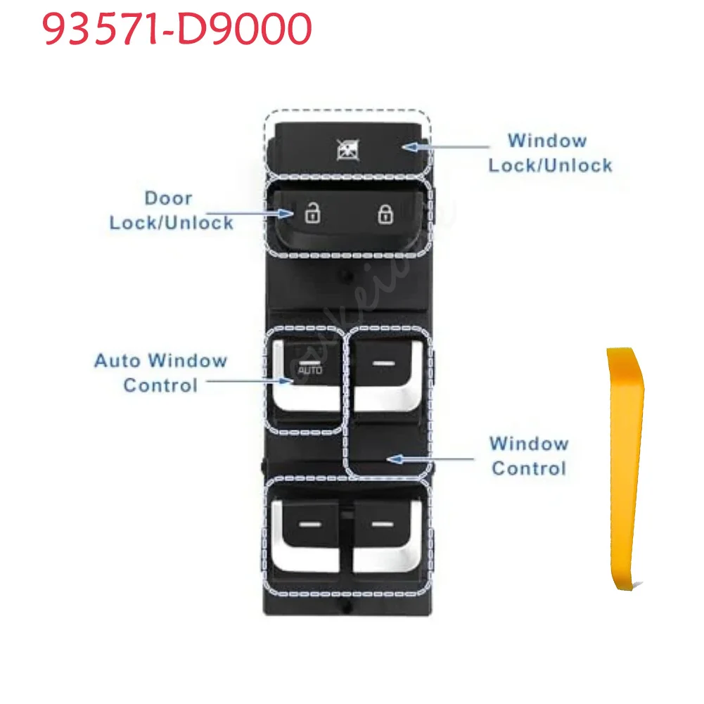 For Kia Sportage 2017 2018 2019 2020 2021 Master Driver Side Front Left Electric Power Lifter Window Switch Button Parts