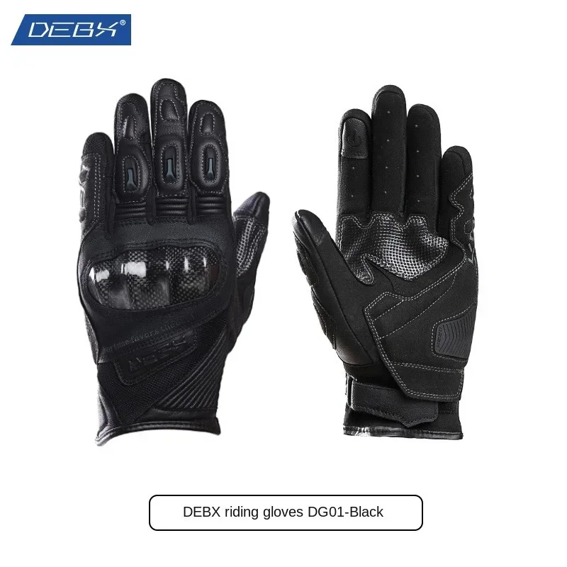 

Motorcycle Gloves for Man Motorcycle Riding Gloves Sheepskin Touch Screen Carbon Fiber Anti-Drop Four Seasons