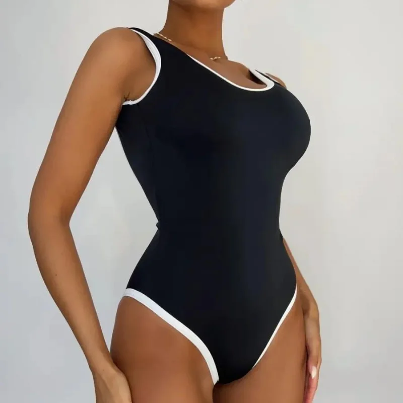

Spot Goods52 Russia's best-selling sports swimsuit with chest pads, women's one-piece sexy beachwear