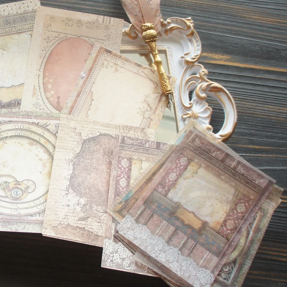 

20 Sheet 2 Material Paper Retro Carpet Pattern Design Gift Tag Gift Decoration Scrapbooking DIY Background Paper