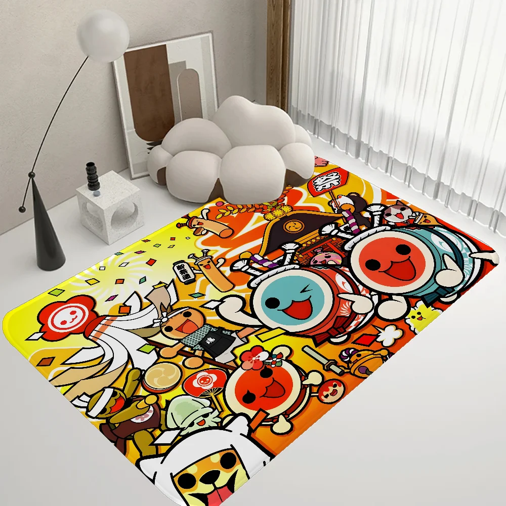 Taiko no Tatsujin Pop Tap Beat Floor Mat Rectangle Anti-slip Home Soft Badmat Front Door Indoor Outdoor Mat Hotel Decor Mat