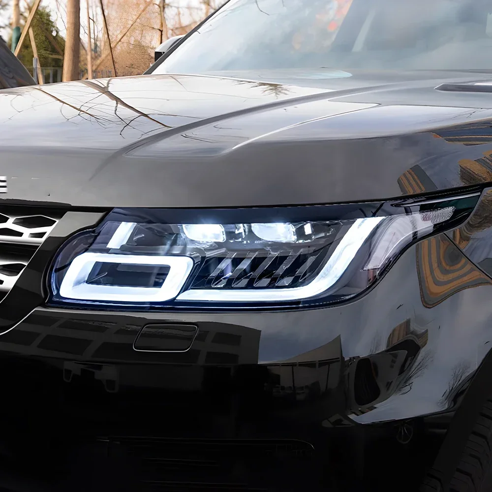 

Автомобильные фары в сборе для Land Rover Range Rover Sport 2013-2017, обновление 2022, стильные светодиодные автомобильные фары, аксессуары для линз проектора
