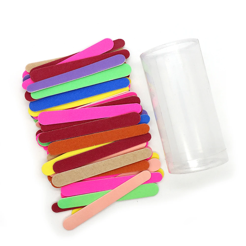

80Pcs Mini Nail File Strips Emery Board Disposable Sandpaper Files For Nail Art Tools Grinding Manicure Double Sided Wood Files