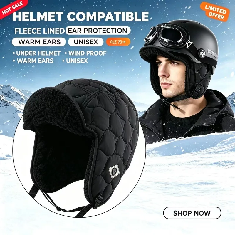 Winter Men Women Trapper Aviator Trooper Earflap Warm Waterproof Ski Down Hat Bomber Cap Ear Protectors Hats Reversible Wearable